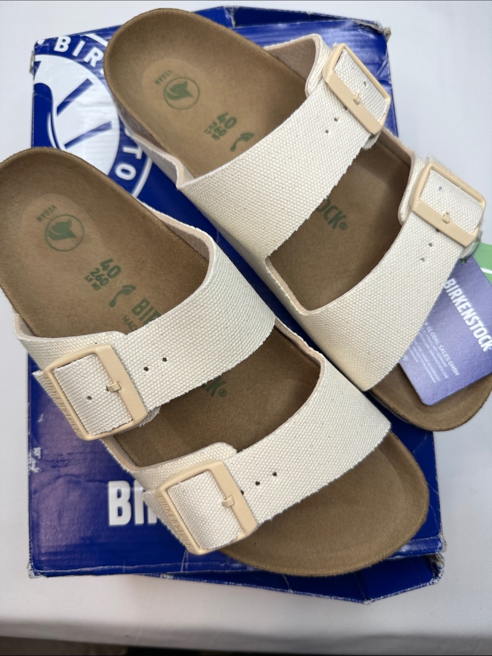 Birkenstock Arizona Vegan Textile Sandals Size 40 EU/10 US - Picture 5 of 8
